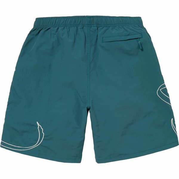 Supreme Tag Nylon Short - Teal (front)