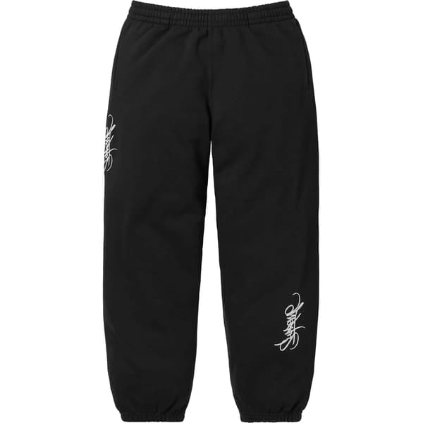 Supreme Tag Sweatpant - Black (front)