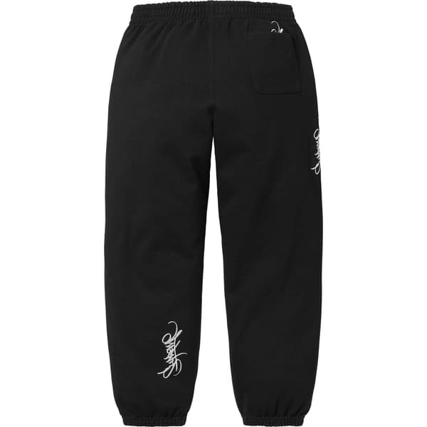 Supreme Tag Sweatpant - Black (front)