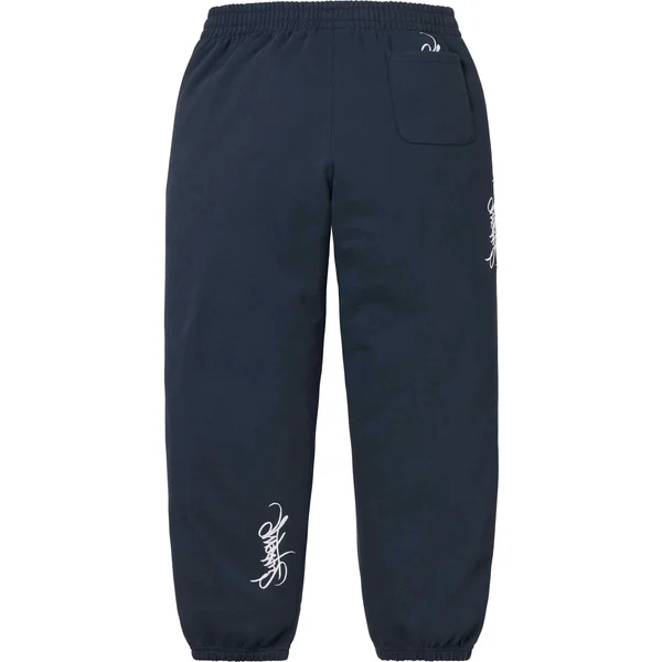 Supreme Tag Sweatpant - Navy (front)