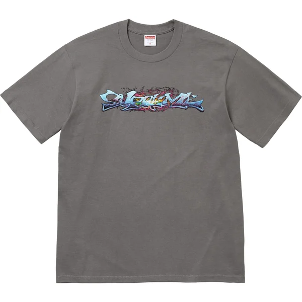Supreme Tag Tee - Charcoal (front)