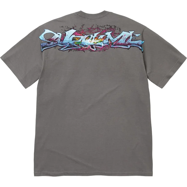 Supreme Tag Tee - Charcoal (front)