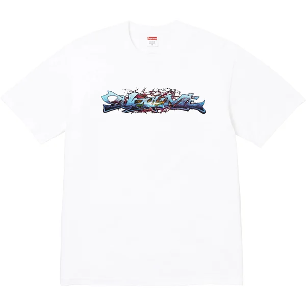 Supreme Tag Tee - White (front)
