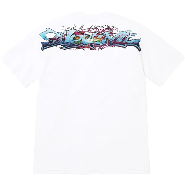 Supreme Tag Tee - White (front)