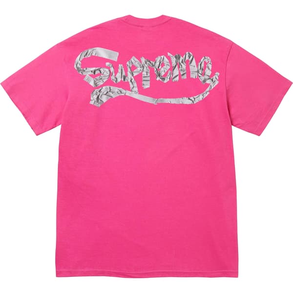 Supreme Tape Tee - Fuchsia (front)