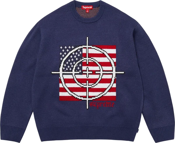 Supreme Target Sweater - Navy (front)