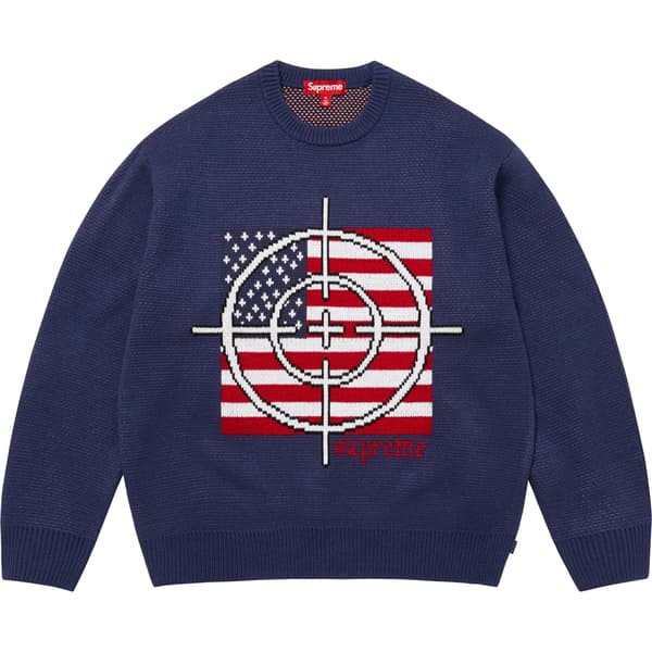 Supreme Target Sweater - Navy (front)
