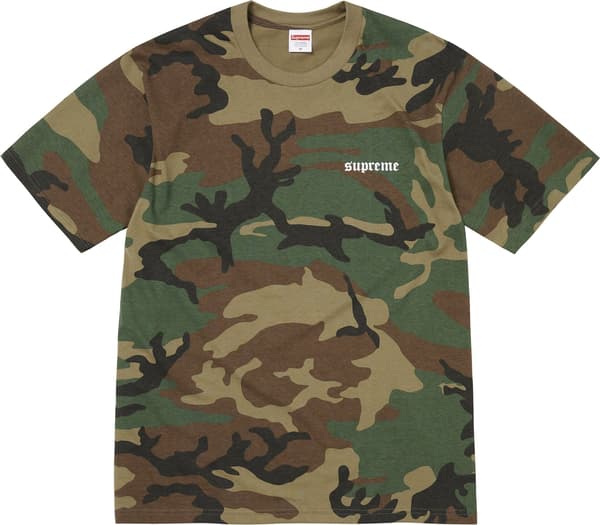 Supreme Target Tee - Woodland Camo (front)
