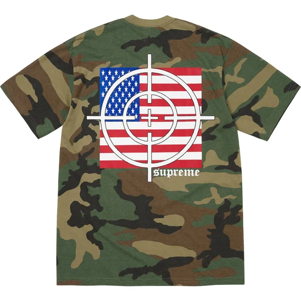 Supreme Target Tee - Woodland Camo (front)