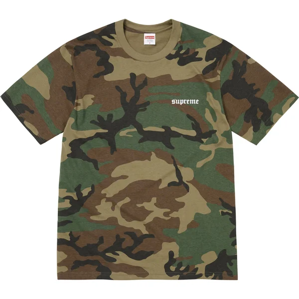 Supreme Target Tee - Woodland Camo (front)
