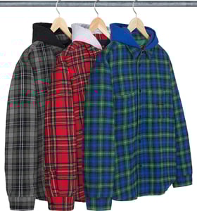 Supreme Tartan Flannel Hooded Shirt