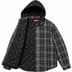 Supreme Tartan Flannel Hooded Shirt - Black (front)