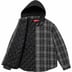 Supreme Tartan Flannel Hooded Shirt - Black (front)