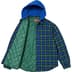 Supreme Tartan Flannel Hooded Shirt - Blue (front)