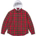 Supreme Tartan Flannel Hooded Shirt - Red (front)