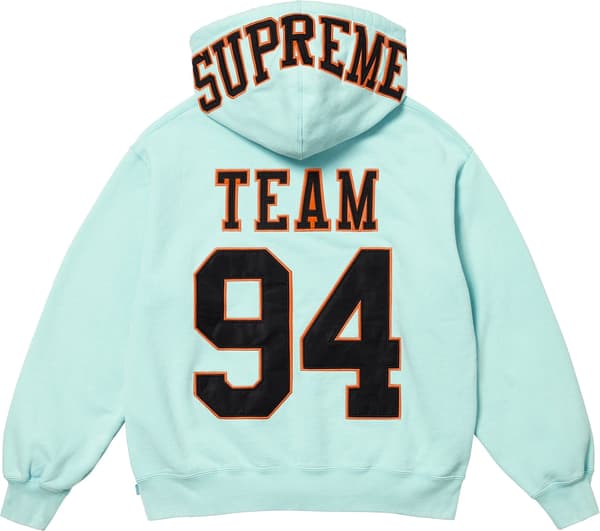 Supreme Team 94 Hooded Sweatshirt - Aqua (front)