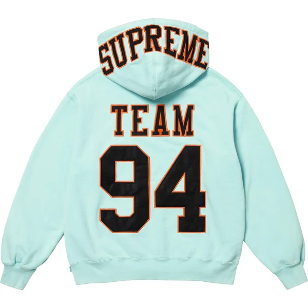 Supreme Team 94 Hooded Sweatshirt - Aqua (front)