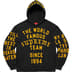Supreme Team Flocked Hooded Sweatshirt - Black (front)