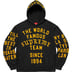 Supreme Team Flocked Hooded Sweatshirt - Black (front)