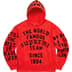 Supreme Team Flocked Hooded Sweatshirt - Bright Red (front)