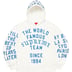 Supreme Team Flocked Hooded Sweatshirt - White (front)