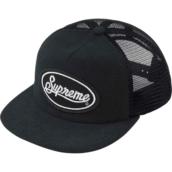 Supreme Terry Mesh Back 5-Panel - Black (front)
