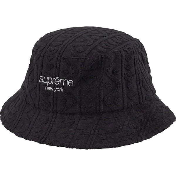 Supreme Terry Pattern Crusher - Black (front)
