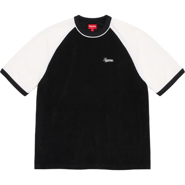 Supreme Terry Raglan S/S Top - Black (front)