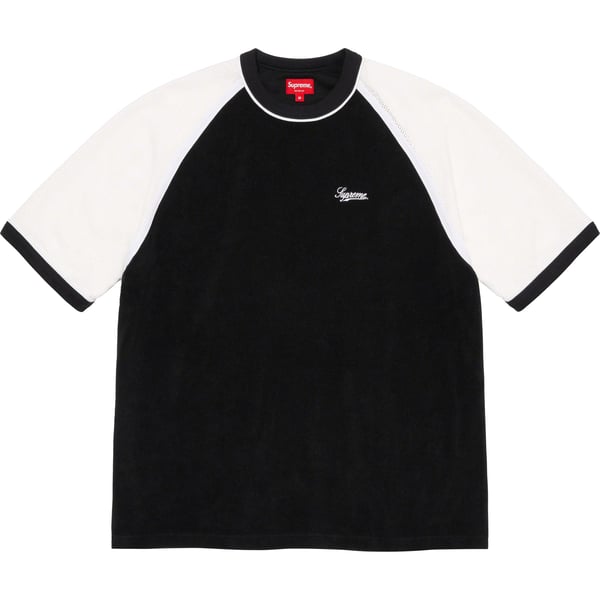 Supreme Terry Raglan S/S Top - Black (front)