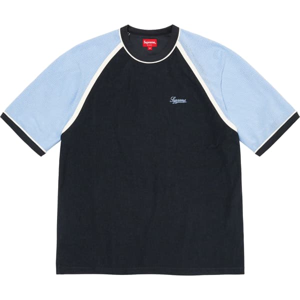 Supreme Terry Raglan S/S Top - Navy (front)