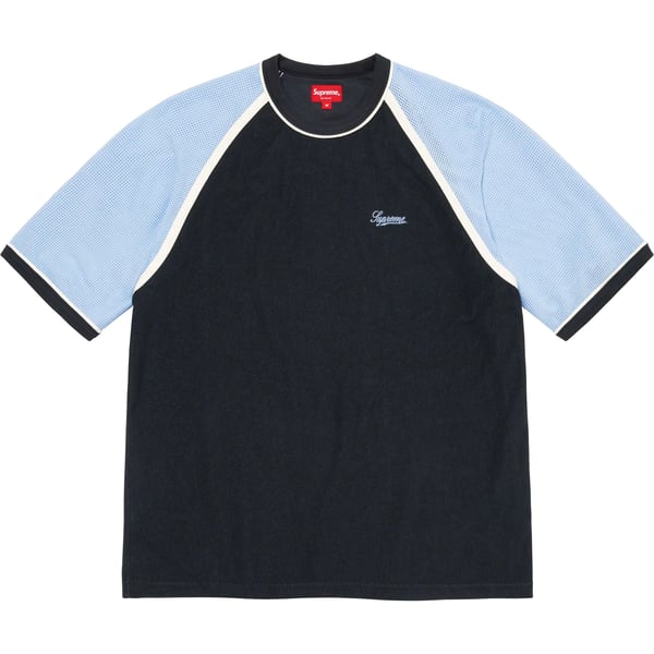 Supreme Terry Raglan S/S Top - Navy (front)