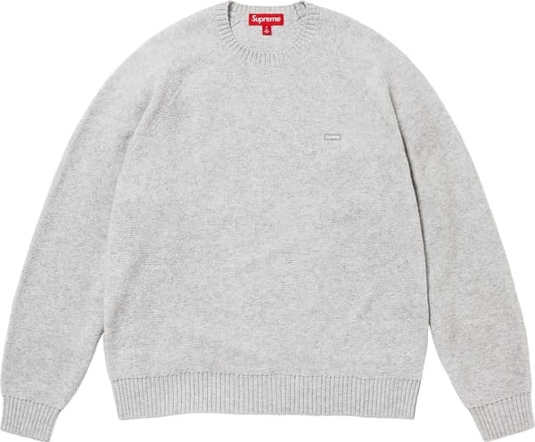Supreme Terry Small Box Sweater - Heather Grey (front)
