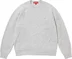 Supreme Terry Small Box Sweater - Heather Grey (front)