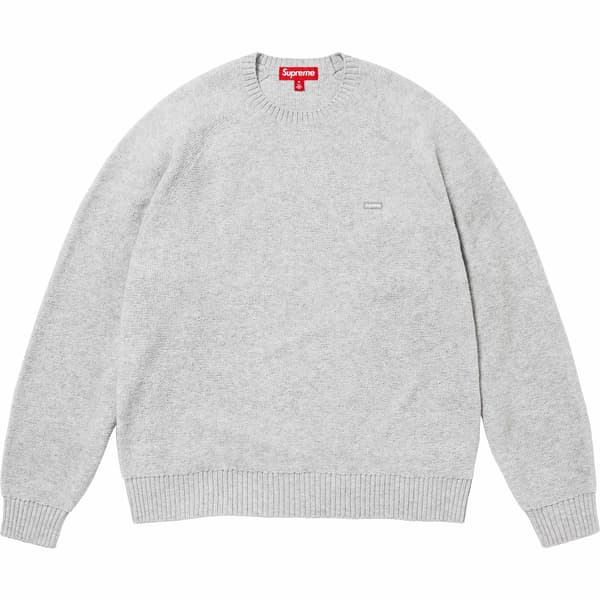 Supreme Terry Small Box Sweater - Heather Grey (front)