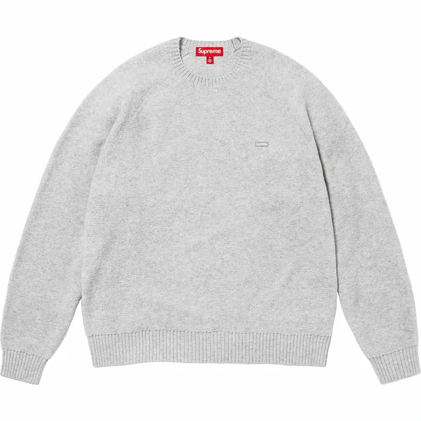 Supreme Terry Small Box Sweater - Heather Grey (front)