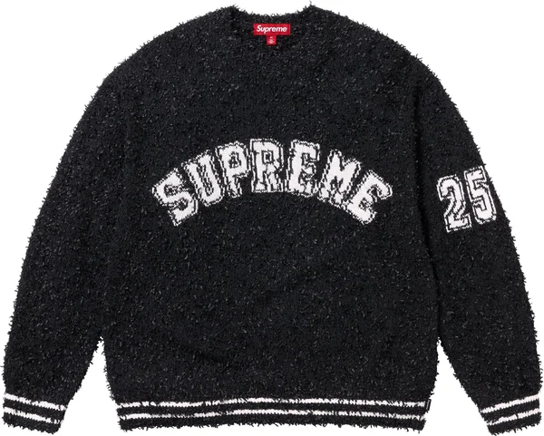 Supreme Textured Arc Sweater - Black (front)
