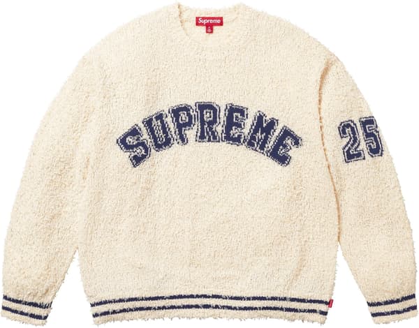Supreme Textured Arc Sweater - Cream (front)