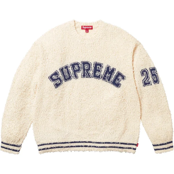 Supreme Textured Arc Sweater - Cream (front)