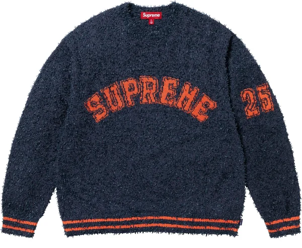 Supreme Textured Arc Sweater - Navy (front)