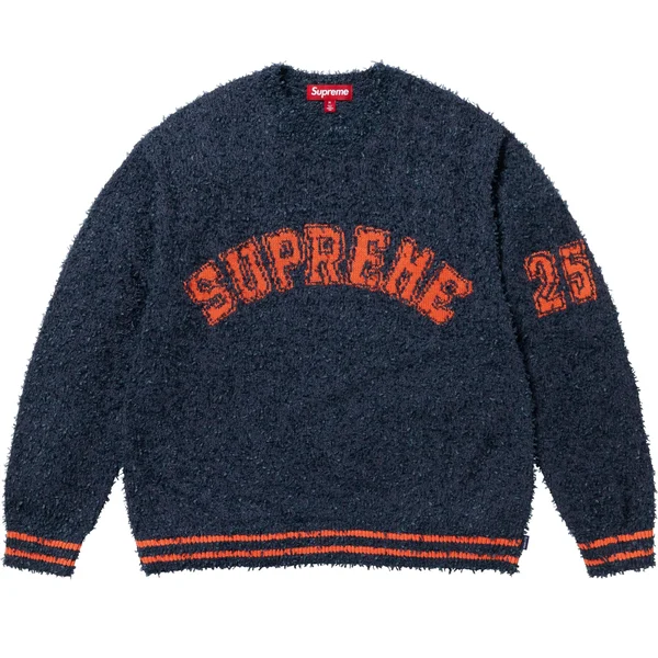 Supreme Textured Arc Sweater - Navy (front)