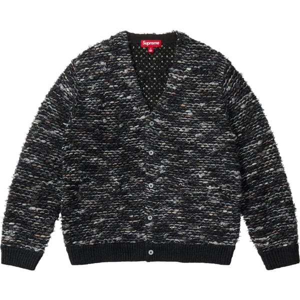 Supreme Textured Cardigan - Black (front)