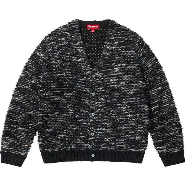 Supreme Textured Cardigan - Black (front)