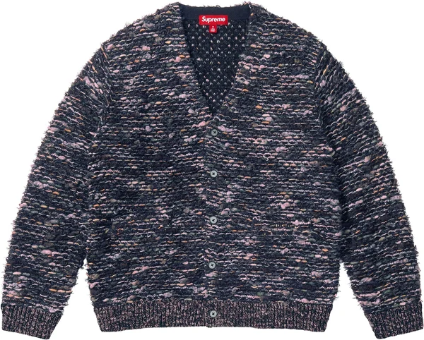 Supreme Textured Cardigan - Navy (front)