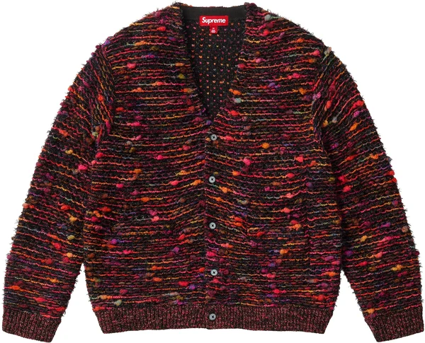 Supreme Textured Cardigan - Orange (front)