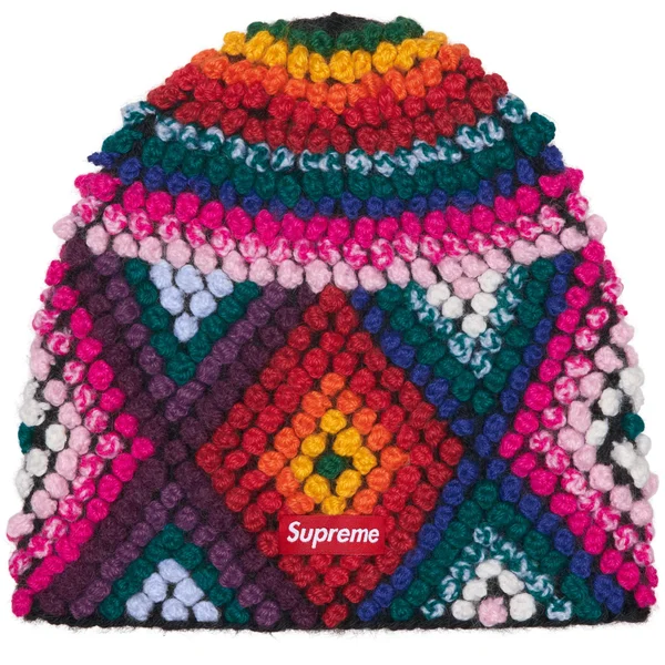 Supreme Textured Knit Beanie - Multicolor (front)