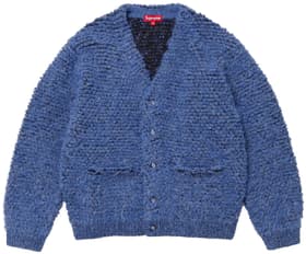 Supreme Textured Knotted Cardigan Blue
