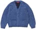 Supreme Textured Knotted Cardigan - Blue (front)