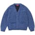 Supreme Textured Knotted Cardigan - Blue (front)