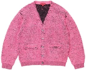Supreme Textured Knotted Cardigan Pink