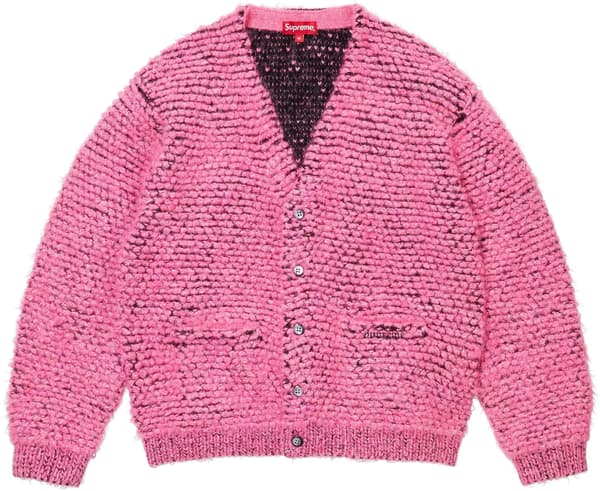 Supreme Textured Knotted Cardigan - Pink (front)